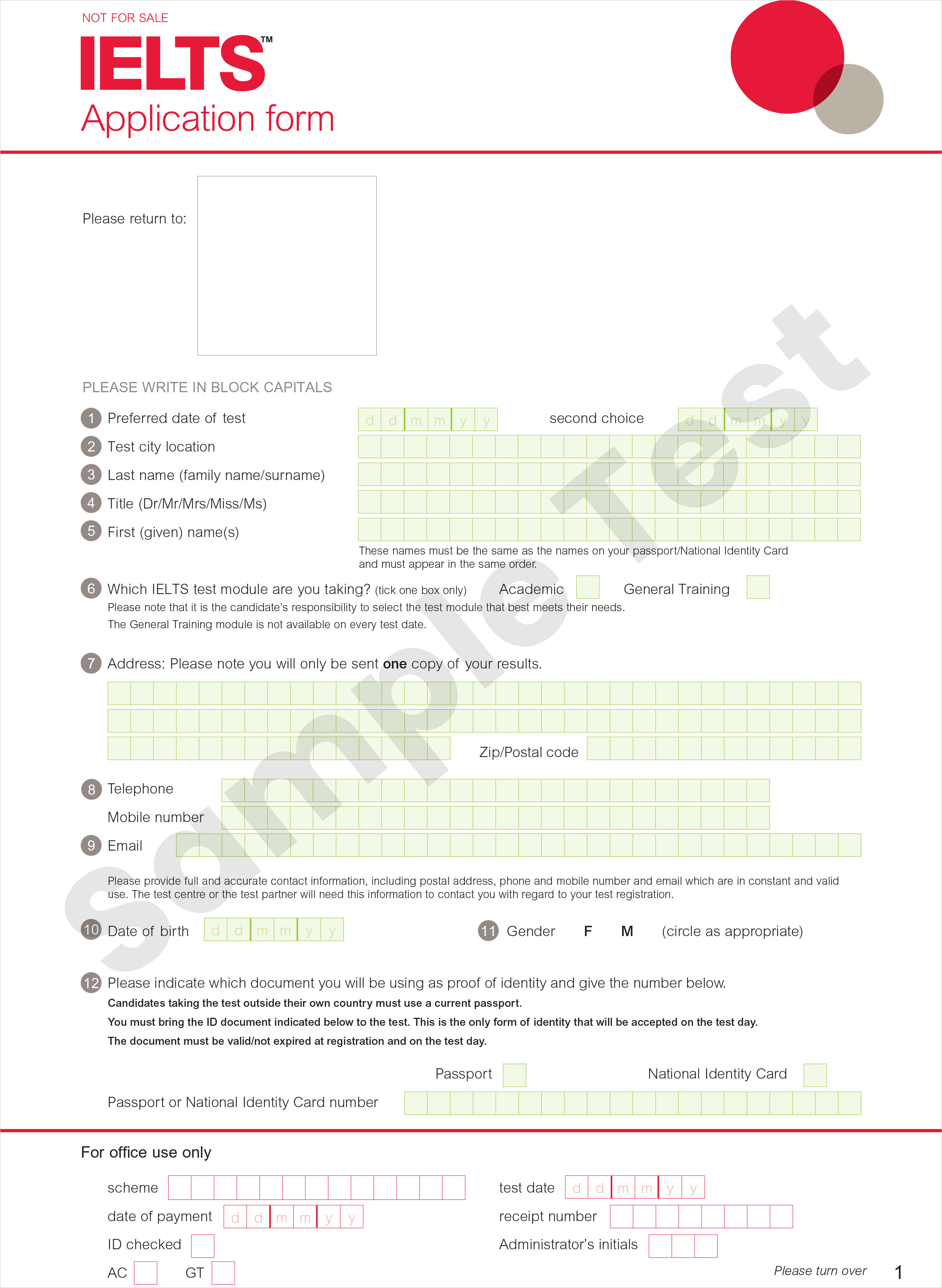 Instructions To Complete IELTS Application Form IELTS IDP INDIA